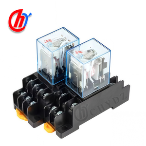 MY2NJ MY4NJ DIN Rail Small Electromagnetic Coil Power <b>Relay</b> DC12V DC24V AC110V AC220V With Socket Base 2NO 2NC G451 - Product Image 1