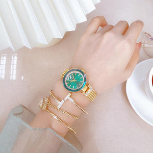 Nouvelle montre pour femmes 2022 BS Bee Sister FA1699 Montre de luxe avec bracelet en maille dorée et cristaux de diamant Bracelet-montre pour femme - Product Image 3