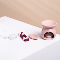 YUANWANG Ensemble brûleur diffuseur de cire parfumée en céramique rose pour décoration de salon