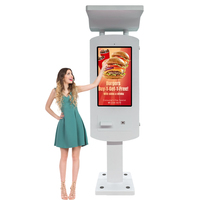Kiosco de autoservicio para exteriores con pantalla táctil capacitiva Android de 32 pulgadas, con soporte de pie, IP55/IP65, 1500 nits.
