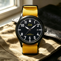 Montre de sport de luxe pour homme à mouvement quartz Chenlong, bracelet en nylon souple et cuir, affichage à aiguilles, grand cadran, date