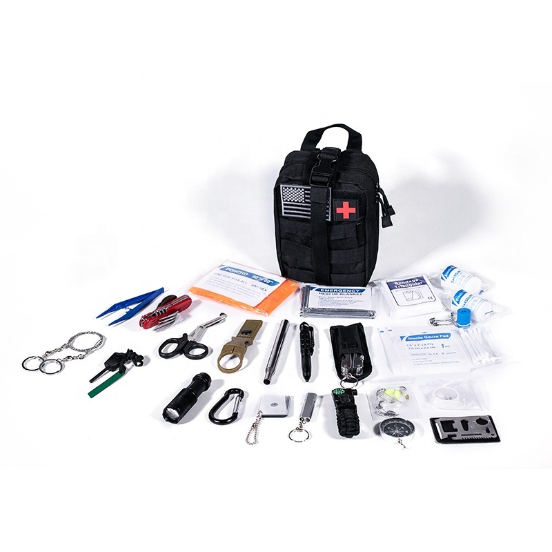 2021 New Design 65 IN 1 Military Outdoor Camping Tactical Survival Kit With Medical First Aid