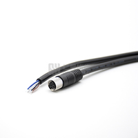 Cable M8 de 6 Pines y 5 Metros con Conector Sobremoldeado en Ángulo Recto, Cable Impermeable con Conector Sobremoldeado M5, M8, M12, M16, M23