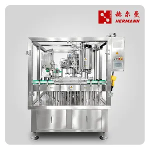 8 Heads Beer Glass Bottle Filling Carbonation Machine 800-1000BPH Alcoholic Beverage Filling Machine For Glass Bottle