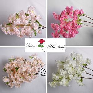 Fiore di ciliegio fiori di ciliegio di seta rami di fiori di ciliegio albero <span class=keywords><strong>Sakura</strong></span> 110CM rosa bianco fiore di ciliegio per matrimonio centrotavola - Product Image 2