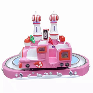 เครื่องเล่นเกมแบบหยอดเหรียญสำหรับเด็กสนามเด็กเล่นรถไฟฟ้าขนาดเล็กสีชมพู - Product Image 2