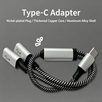 Cable Divisor en Y USB C Macho a Doble USB C Hembra, 0.3m 1m 2m, Cable Trenzado de Audio OTG para Laptop, Teléfono, Auto, Adaptador USB C