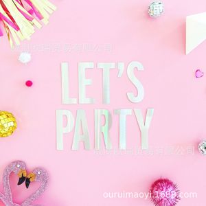 Bannière en film laser arc-en-ciel, paillettes irisées, lettres personnalisées pour décorations de fête d'anniversaire d'enfants - Product Image 4