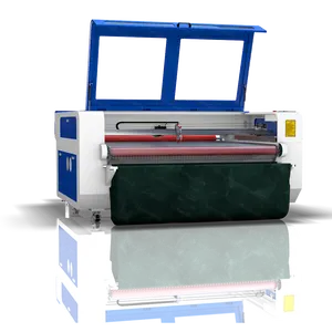 Mesin pemotong laser co2 kain kulit 1610 1810 1812 mesin potong laser cnc pemberian makan otomatis untuk tekstil