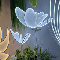 Élégante Décoration de Mariage, Ailes de Papillon Lumineuses, Accessoire Suspendu de Plafond pour Scène