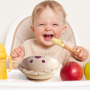 Bol pour bébé en silicone de qualité alimentaire en forme de lion bols de dessin animé <span class=keywords><strong>Bebe</strong></span> Plato Logo personnalisé bols à fond d'aspiration forte pour les enfants à manger - Product Image 2