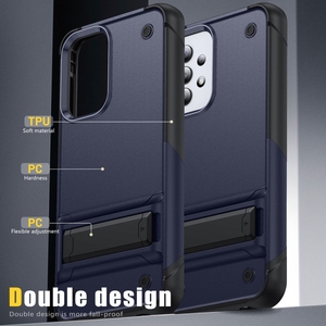 Hybrid 2 Dalam 1 PC + TPU Armor Shockproof Defender Casing Penutup Belakang dengan Kickstand untuk Samsung A32 5G Z Flip 3/4 Lipat 4 A13 A23 S23 - Product Image 2