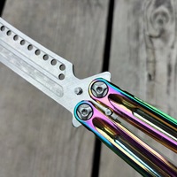 Couteau papillon d'entraînement en alliage de zinc de haute qualité, monobloc moulé sous pression, lame non affûtée