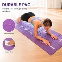 Tapis de yoga AeroMara en PVC, épaisseur 2-8 mm, tapis d'exercice portable avec sac de transport pour la remise en forme, la danse, les sports et l'entraînement