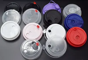 Disposable Portable Travel Suction Packaging Food Hot Drink Party Plastic Coffee Cold Ice Juice Beverage Cup With Lid