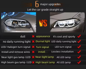 Led đèn pha cho BMW F10 Đèn pha nâng cấp lên 5 <span class=keywords><strong>Series</strong></span> mắt thiên thần LED hàng ngày chạy đèn 2010 2012 2013 2014 - Product Image 6