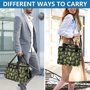 Sac isotherme de pique-nique grand format en nylon avec motif Kalo hawaïen, fermeture éclair et logo personnalisé, pour aliments et boissons - Product Image 6