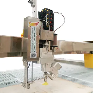 Granito marmo porcellana vetro a getto d'acqua macchina da taglio cnc 5 assi a getto d'acqua quarzo granito controsoffitti CNC sega 5 + 1 asse cnc