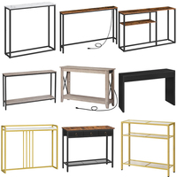 Table console étroite en gros, compatible dropshipping, table fine à placer derrière un canapé, table d'entrée mince, table de couloir étroite