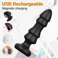 AIERSHA Masseur de prostate sans fil télécommandé, plug anal vibrant télescopique, jouet sexuel