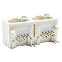 Connecteur réseau non blindé RJ45 1*2 avec indicateurs LED, prise jack entièrement en plastique, expédition rapide
