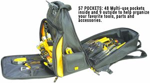 Túi đeo vai đựng dụng cụ YOUK Heavy Duty 1680D <span class=keywords><strong>PVC</strong></span> & Polyester, thoải mái khi mang, có đèn LED để cất giữ, du lịch, sử dụng ngoài trời - Product Image 6