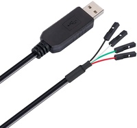 Câble adaptateur USB vers TTL série 3.3V, signal TX RX, 4 broches, pas de 0,1 pouce, prise femelle PL2303, puce Prolific, compatible Win10 8 7 XP