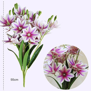 Ramo de Orquídeas Simuladas 3D Hidratantes con 20 Orquídeas de Jade Milenario para Decoración del Hogar, Arreglos Florales para Bodas - Product Image 4