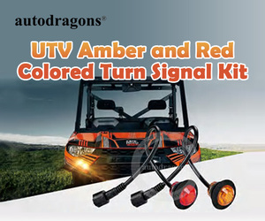 Feux de signalisation LED jaunes AUTODRAGONS, feux d'avertissement rouges, kit de clignotants homologués pour UTV avec klaxon puissant pour UTV, SXS, motos de plage, 4x4 - Product Image 5