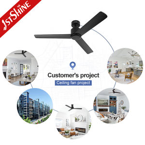 Ventilador de techo con 3 aspas de madera para hotel, ventilador de techo moderno de lujo de 52 pulgadas, elegante, 30w, 110v o 220v, motor de CC, 1 unidad - Product Image 5