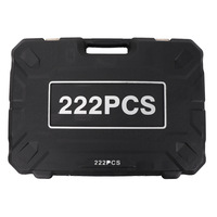 Kit de clés à cliquet manuelles 222 pièces avec douilles, embouts et rallonges - Kit combiné PC pour réparation automobile avec mallette
