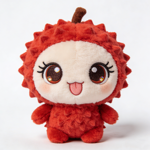 Peluche de rambutan personalizado, juguete de peluche de fruta tropical con púas, muñeco de rambutan rojo, almohada de peluche de fruta, fruta exótica de dibujos animados - Product Image 5