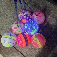 Ballon rebondissant lumineux créatif, ballon de plage gonflable LED, jouet de fitness coloré et clignotant pour les enfants, les fêtes et les jeux en plein air