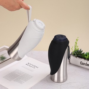 Nouveau produit ODM, logo personnalisé, gobelet à eau portable pour chien en acier inoxydable 304, gamelles spécifiques pour chien. - Product Image 3