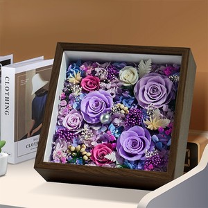 Esposizione finita scatola di fiori fiore casa di san valentino regalo per fidanzata creativa rosa eterna decorazione per la casa - Product Image 1