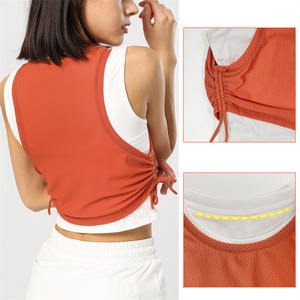 Aoyema-Débardeur de sport en maille respirante de couleur contrastée, débardeur de course à séchage rapide pour femmes - Product Image 6