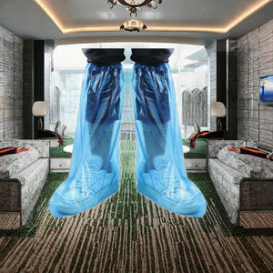 डिस्पोजेबल आउटडोर रेनप्रूफ बूट कवर सुरक्षात्मक पी <span class=keywords><strong>cpe</strong></span> उच्च घुटने के लंबे जूते कवर - Product Image 3