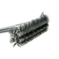 Brosse de nettoyage électrique en acier inoxydable argenté sans poils, robuste et multifonction pour grils de barbecue
