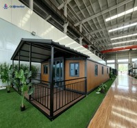 Structure en acier mobile moderne de luxe, étanche, préfabriquée, modulaire, extensible et pliable, pour l'extérieur, de 20, 30, 40 pieds, avec 2 à 4 chambres