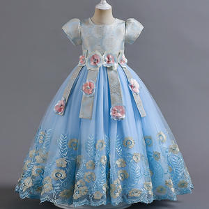 2021 儿童舞会礼服婚礼派对礼服晚礼服正装服装女童公主圣诞花朵生日礼服 - Product Image 3