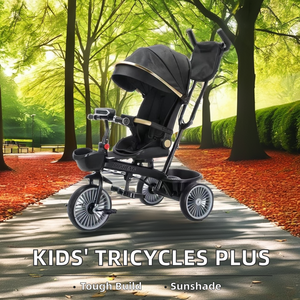 Triciclo para Bebés Nuevo al por Mayor de Fábrica, de Acero y Plástico con Parasol para Niños de 1 a 6 Años - Product Image 5