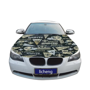 New <span class=keywords><strong>Orleans</strong></span> Saints Flag Couverture de capot de voiture 3.3x5ft 5x7ft 100% Polyester, les tissus élastiques du moteur peuvent être lavés Drapeaux de bannière de capot de voiture - Product Image 1