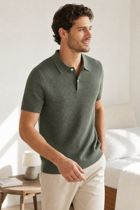 Premium Herren Slim Fit Viertelreißverschluss-Strickpullover für Vintage-Luxus-Stil aus Acryl/Leinen-Mischgewebe mit Muster, atmungsaktiv, Freizeitkleidung - Product Image 2