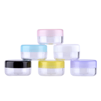 Pots en plastique de 5ml, récipients de 10ml, 15ml, 30ml, 50ml, 60ml, 100ml, 200ml, PP, transparent, flacon pour gommage à lèvres, crème cosmétique