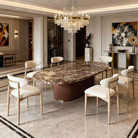 Ensemble de table à manger de luxe moderne pour la maison, mobilier de salle à manger moderne pour villa, ensemble de salle à manger pour complexe hôtelier