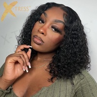 Perruques lacet frontal frisé et rebondissant Pixie birman brut Deep Wave HD Frontal Cheveux humains courts Perruques Bob pour femmes Perruques de cheveux humains