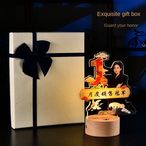 [DIY] Trofeo de Acrílico Luminoso Creativo, Personalizado con Técnica UV, Figura de Luz Nocturna para Personal Destacado, Aniversario, Banco - Product Image 5