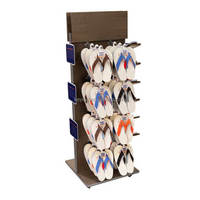 Tongs suspendues à 4 voies, 1 paire, présentoir de chaussures en métal blanc, sandales, pantoufles, Promotion