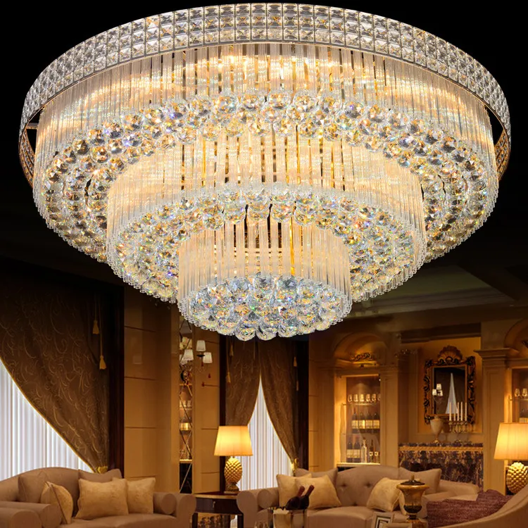 Lámpara de Hotel de lujo K9 lámpara de cristal Led colgante de oro barra de luz Hotel hogar candelabro decorativo lámpara colgante