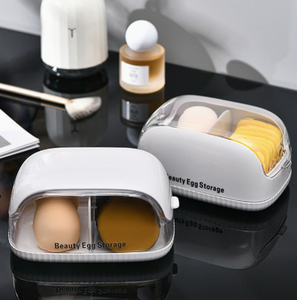 Transparent PET Beauty Egg Storage <b>Box</b> With Lid Dustproof <b>Makeup</b> Sponge Organizer Portable Cosmetic Blender Holder - Product Image 3